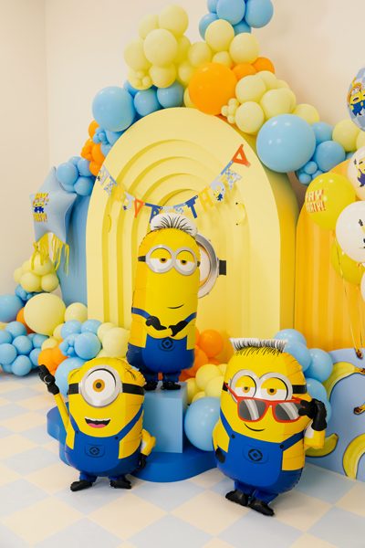 Minions folieballong Ron som dekoration till Minions kalas