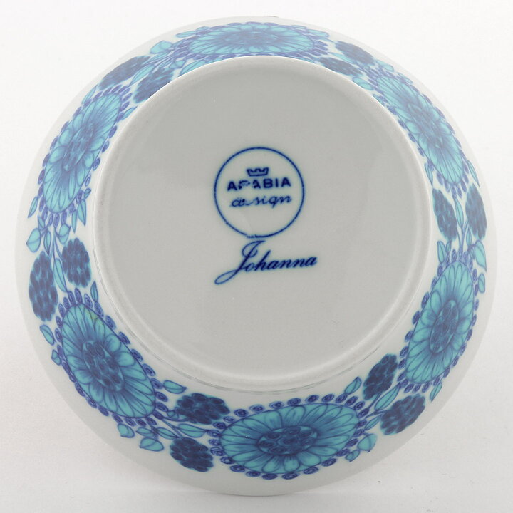 ライヤ・ウオシッキネン  Johannaシリーズ  青/ターコイズの花のシュガーボウル  11/6cm  1968年  [サンプル画像]