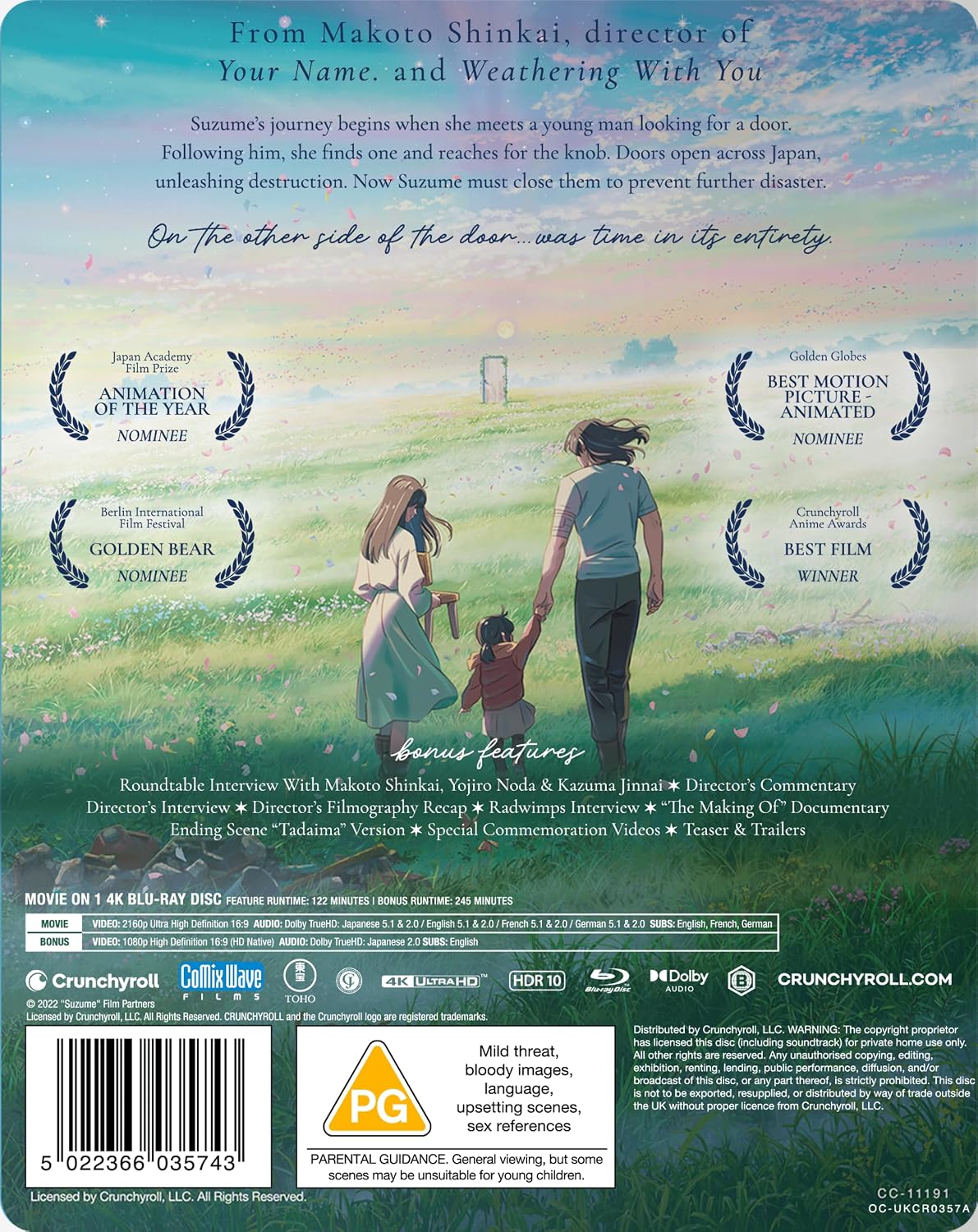 Suzume (Limited Edition Steelbook) (ej svensk text) (4K Ultra HD + Blu-ray) - 2