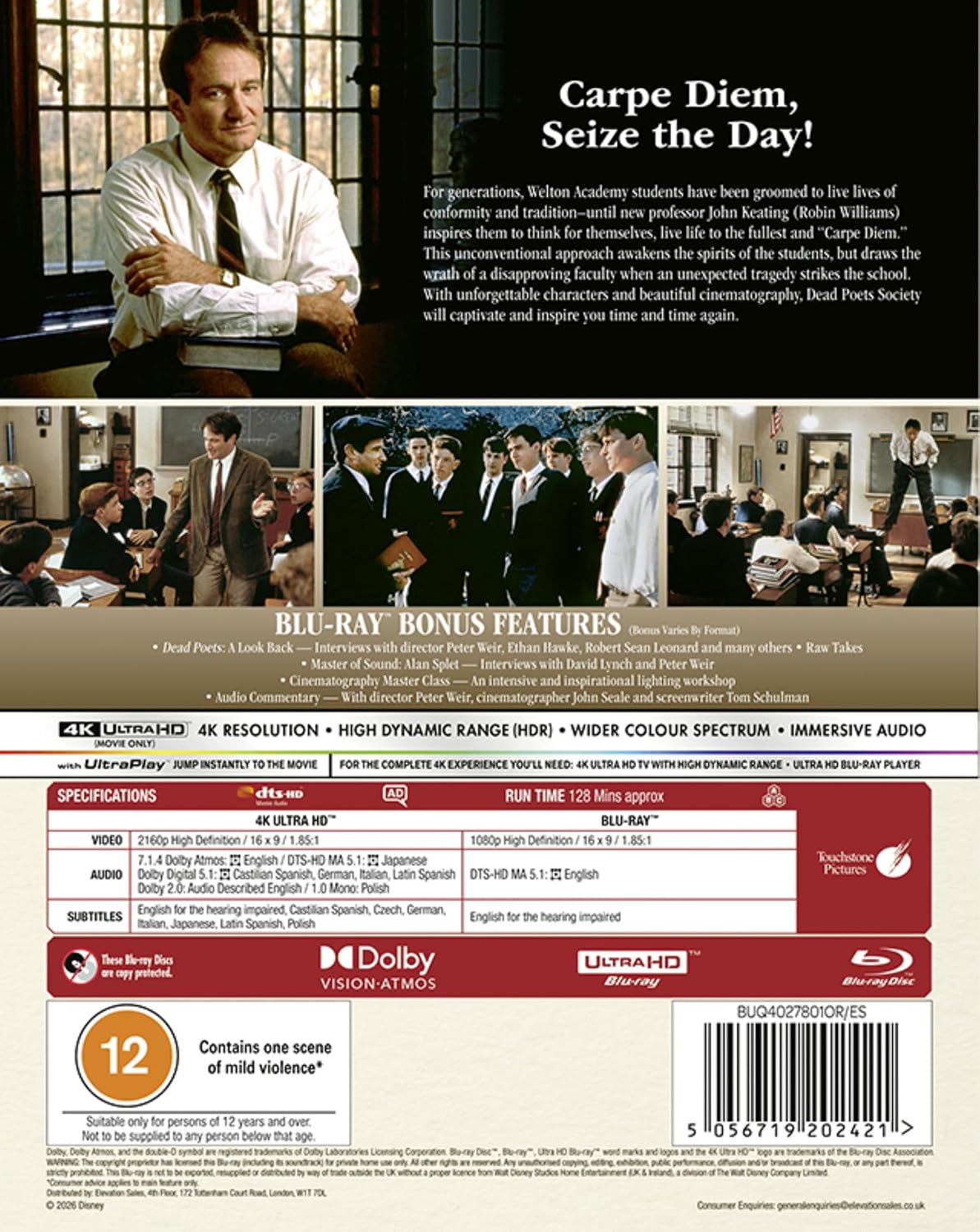 Dead Poets Society (ej svensk text) (4K Ultra HD + Blu-ray) - 2