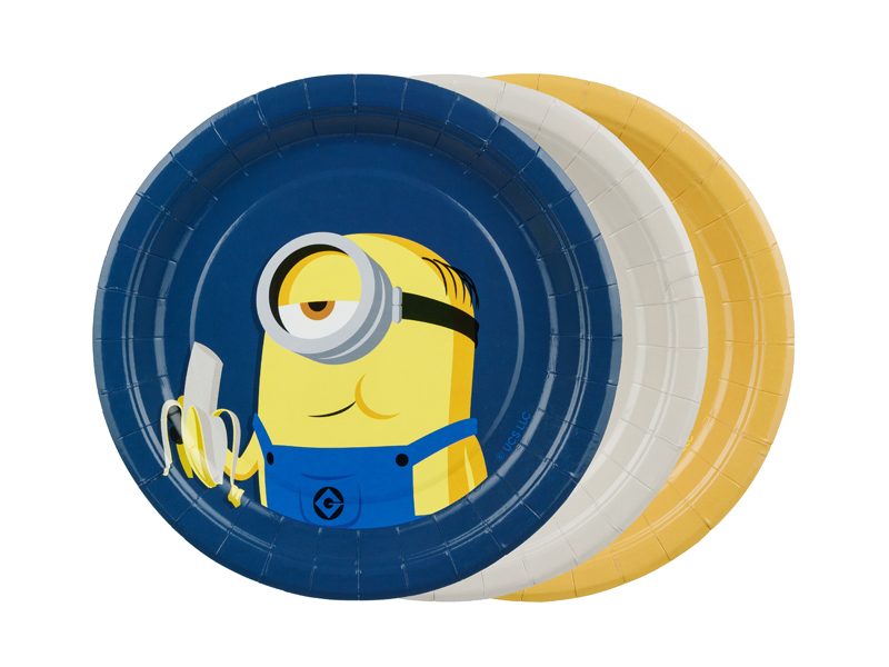 Minions papptallrikar 18 cm 6-pack med olika motiv