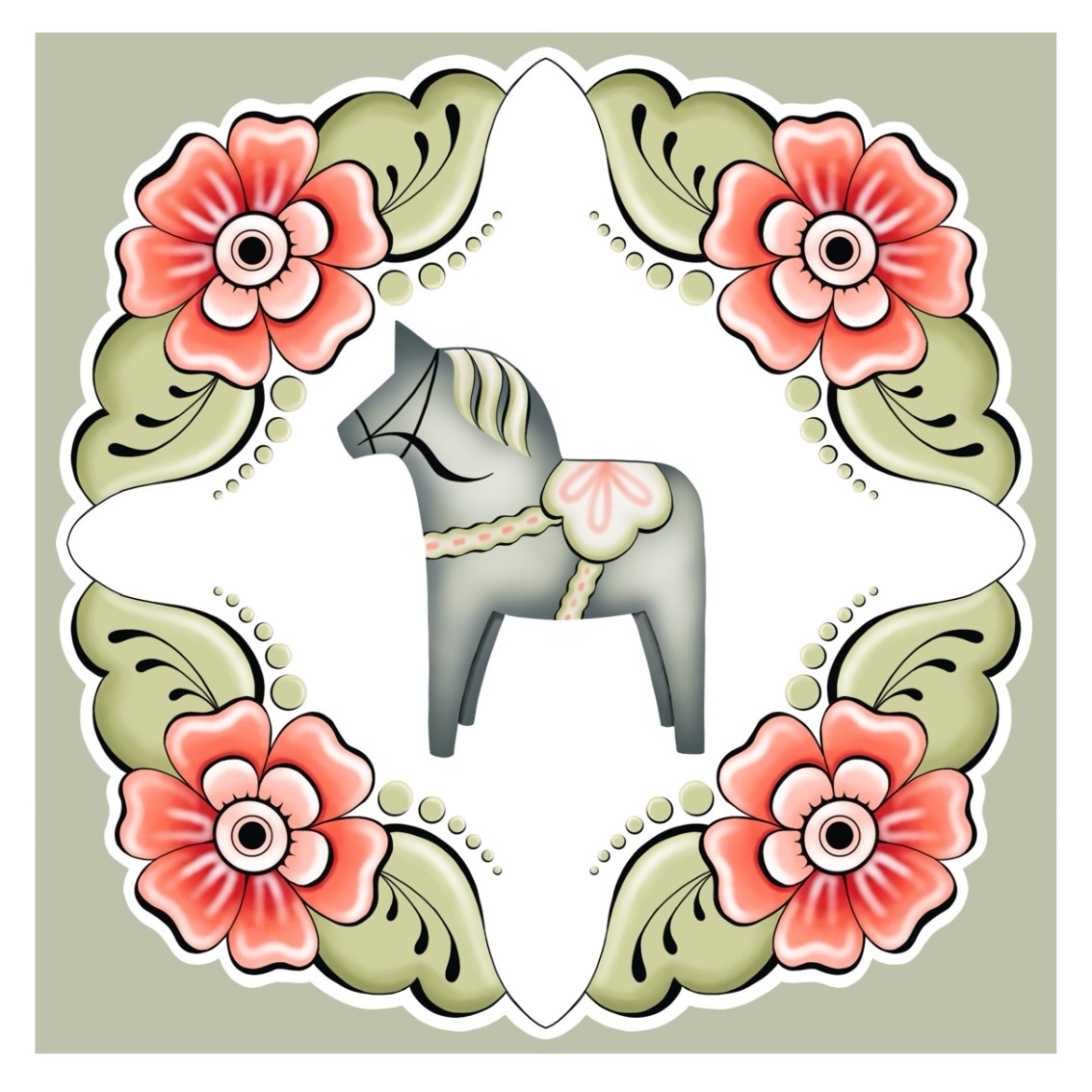 Dubbelkort "Aprikos" 