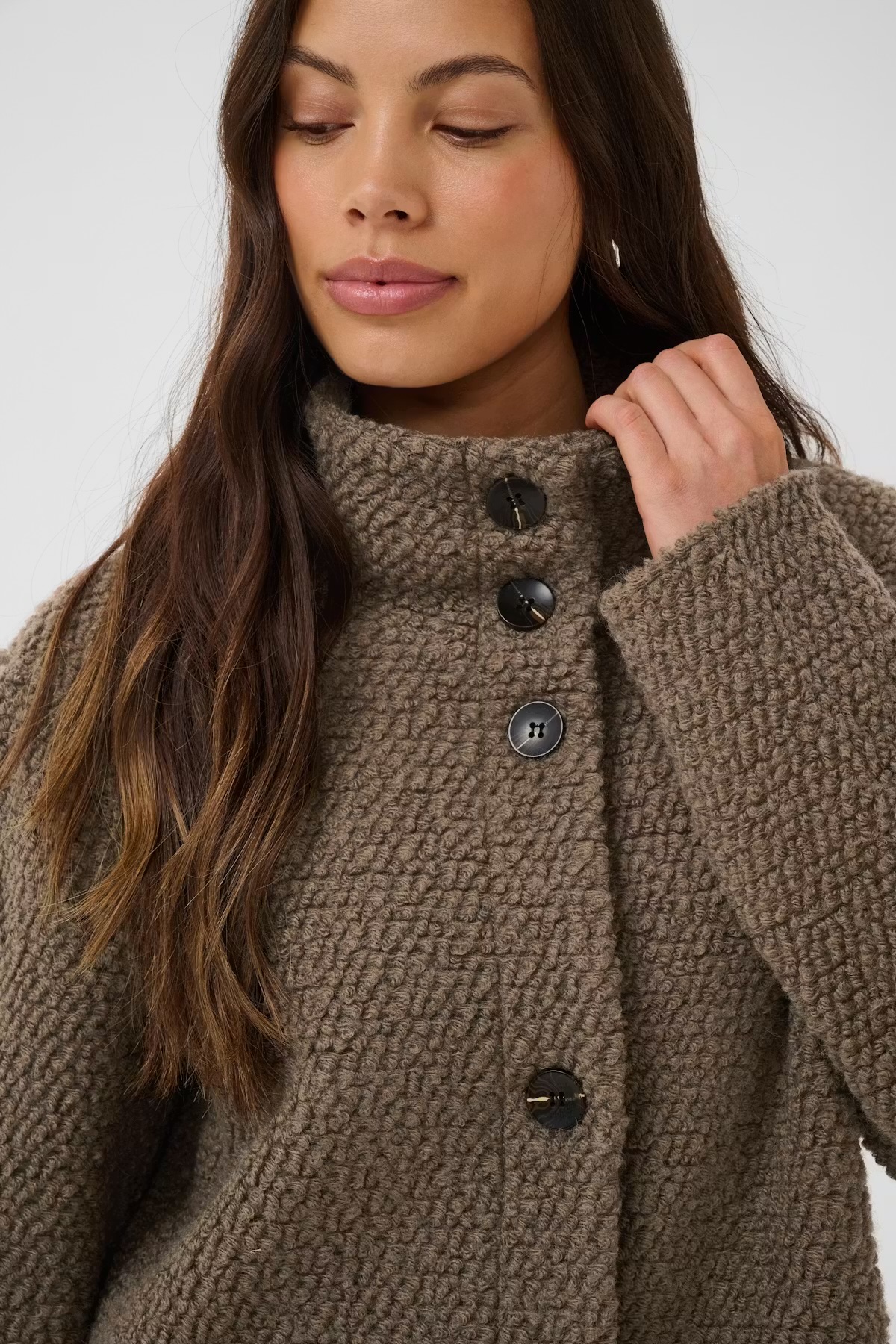 Saint Tropez Ferddy Coat Walnut Brown - 3