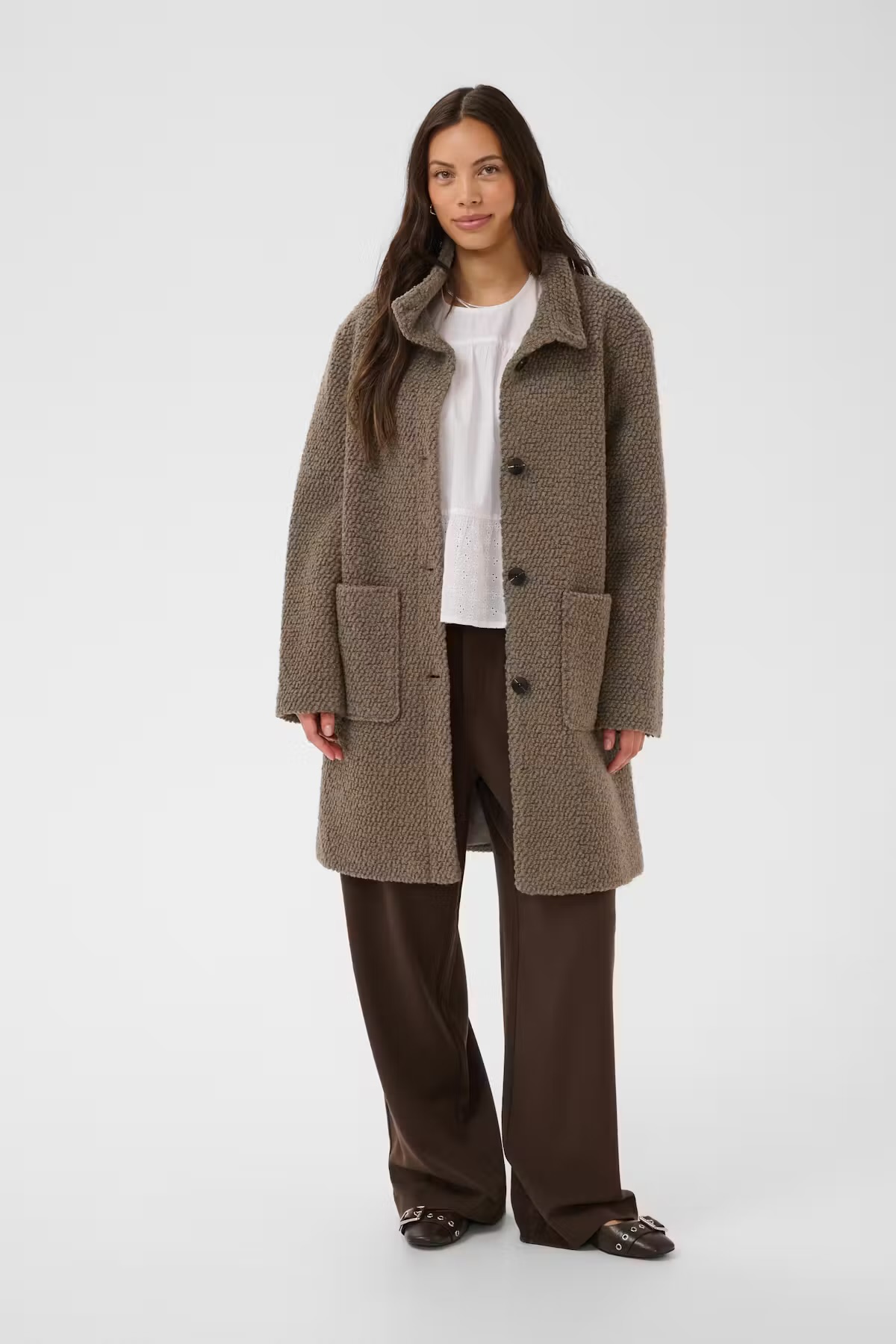 Saint Tropez Ferddy Coat Walnut Brown