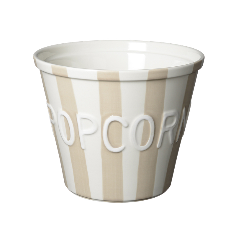Bruka Design Popcornskål - Havre Stripes
