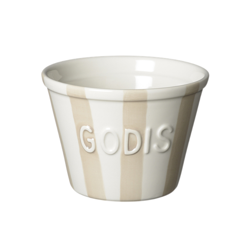Bruka Design Stor Godisskål - Havre Stripes