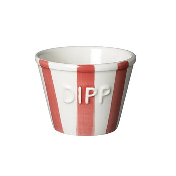 Bruka Design Dippskål - Röd Stripes