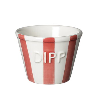 Bruka Design Dippskål - Röd Stripes