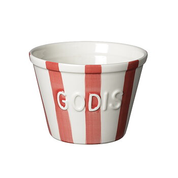 Bruka Design Stor Godisskål - Röd Stripes