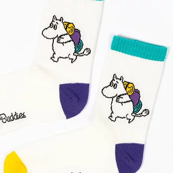 Mumin Retro strumpor 36-42 - Mumintrollet Vandring, vit