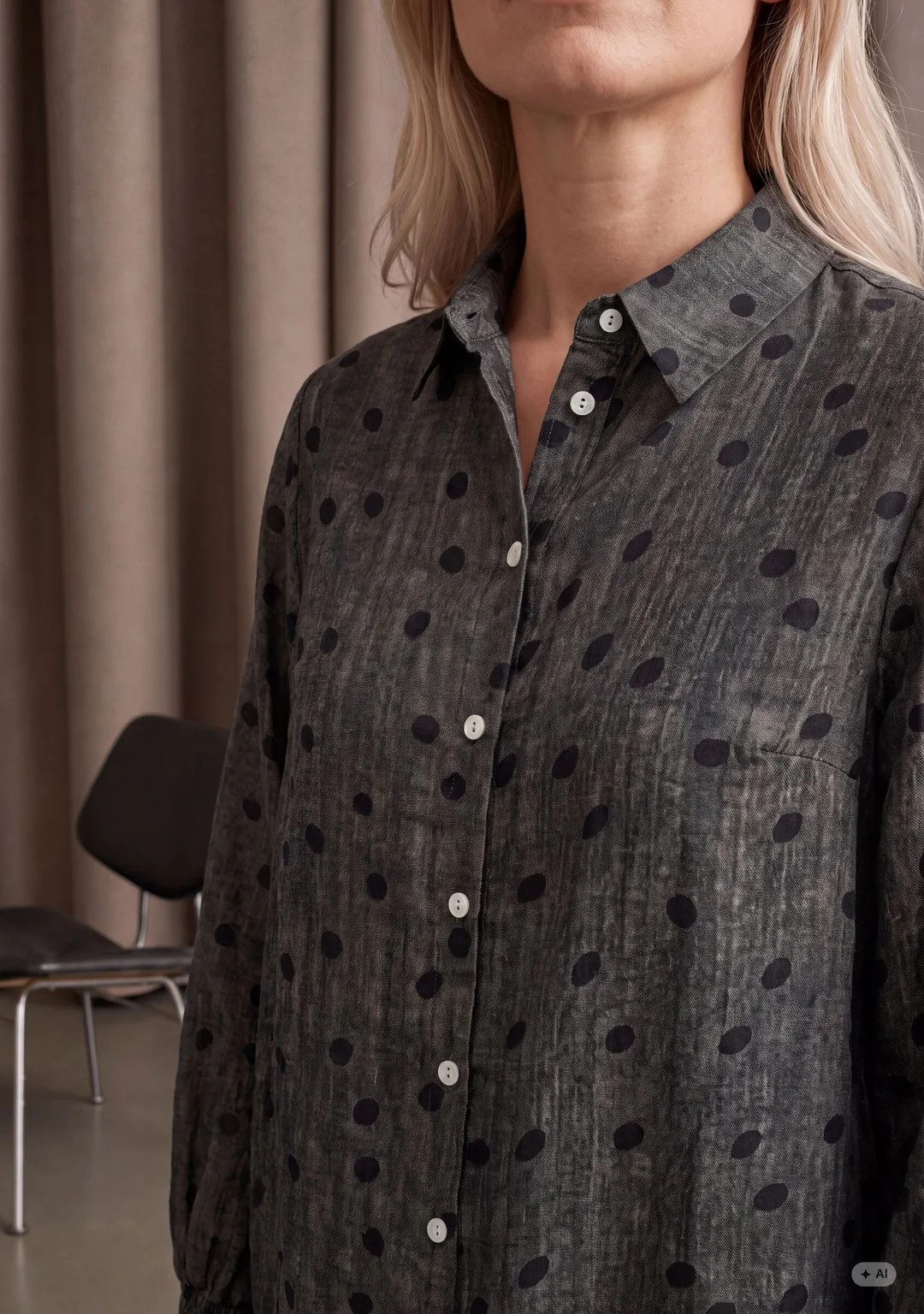 Vibse Shirt - Brown Dots - Isay 