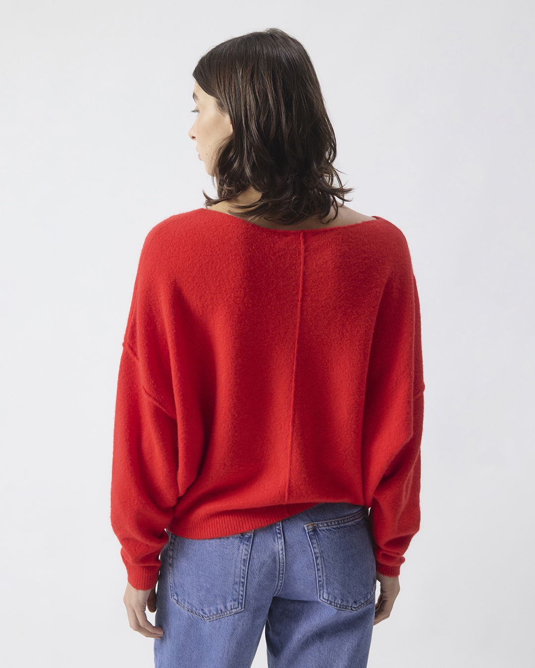 Jumper Damsville rundringad röd - 2