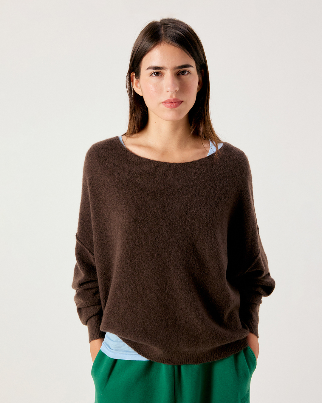 Jumper Damsville rundringad brun