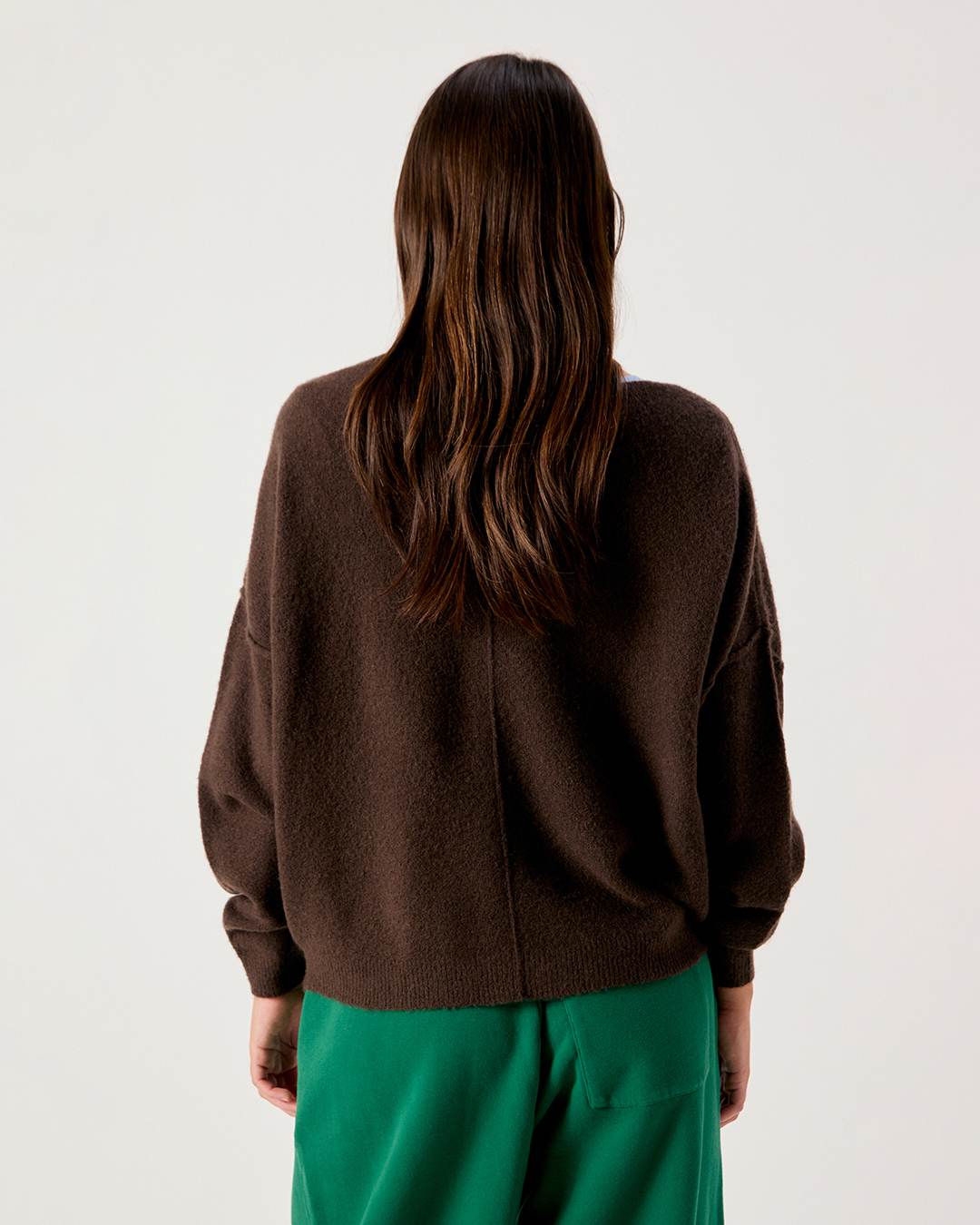 Jumper Damsville rundringad brun - 2