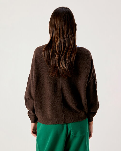 Jumper Damsville rundringad brun - 2