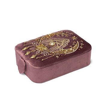 Smycken / tarotask sammet rosa med gudinna