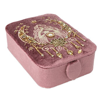 Smycken / tarotask sammet rosa med gudinna