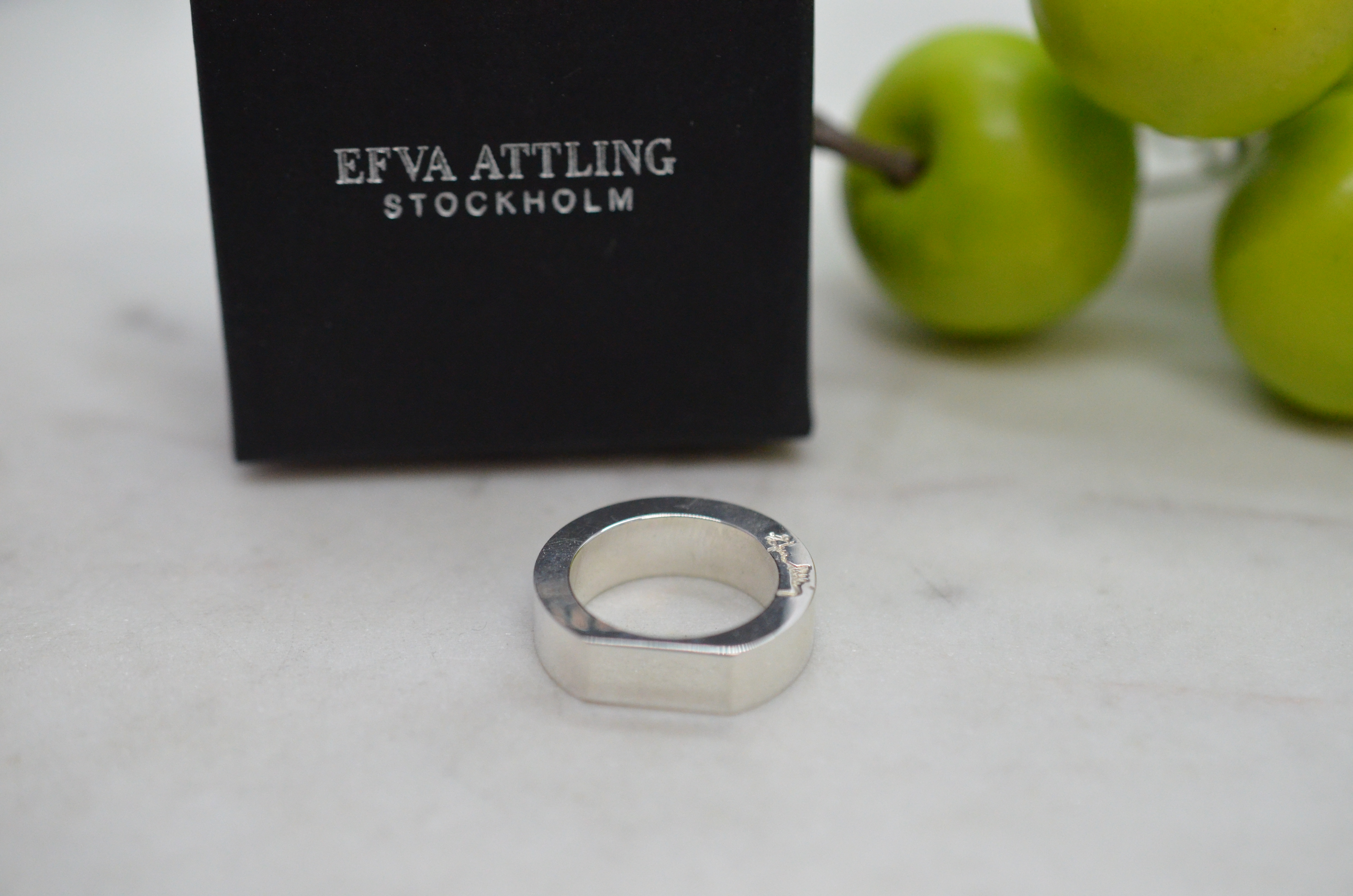 Second Hand Efva Attling silverring "KÄRLEK & PLAIN" - 4