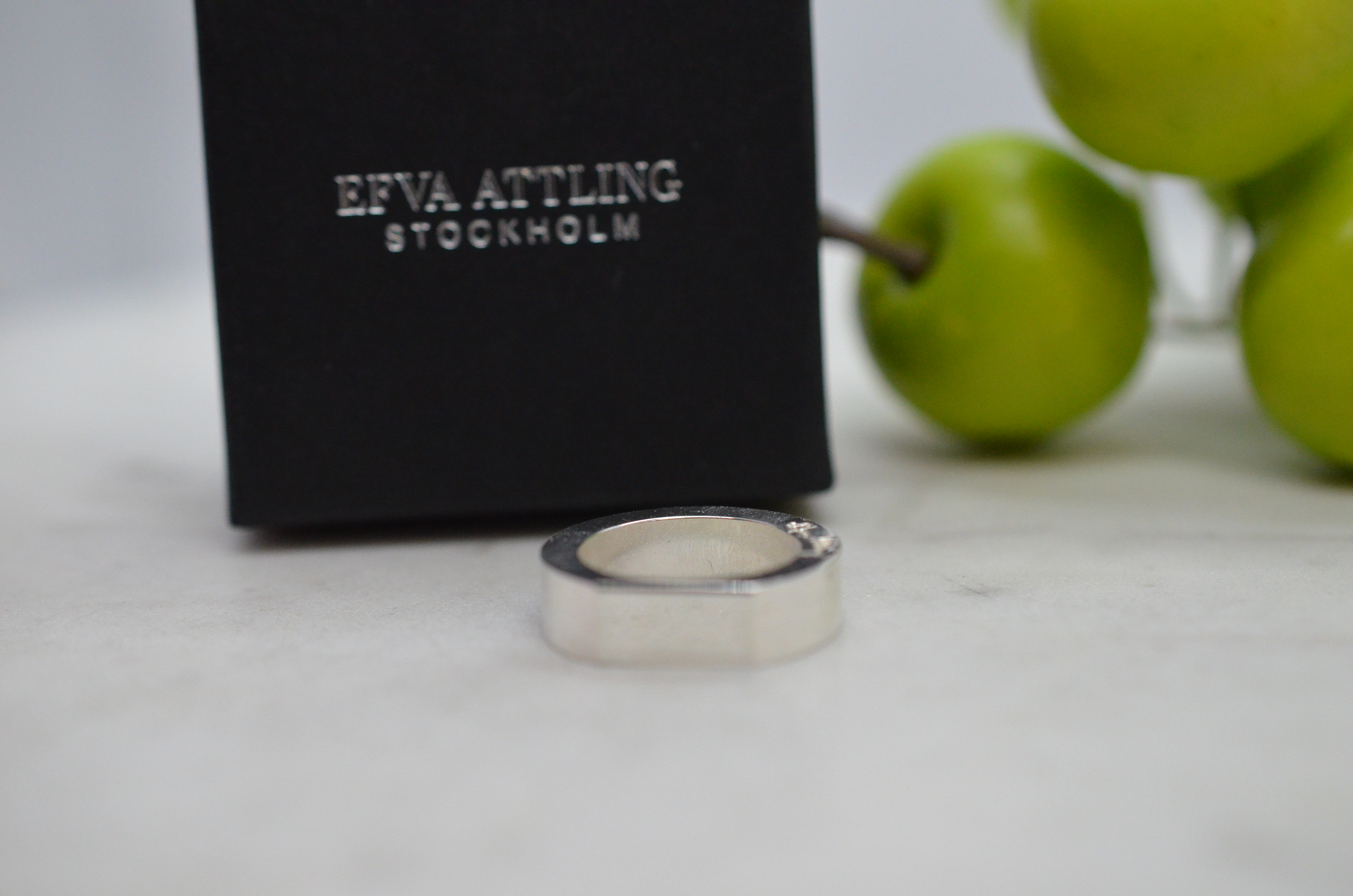 Second Hand Efva Attling silverring "KÄRLEK & PLAIN" - 3