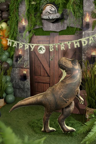 Jurassic World T-Rex ballong som dekoration till dinosauriekalas
