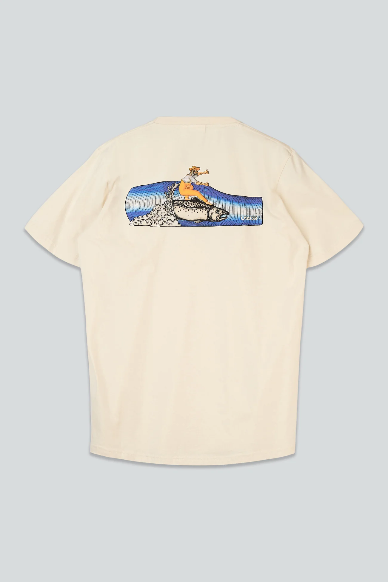Lakor Salmon Surfer T-shirt Rainy Day