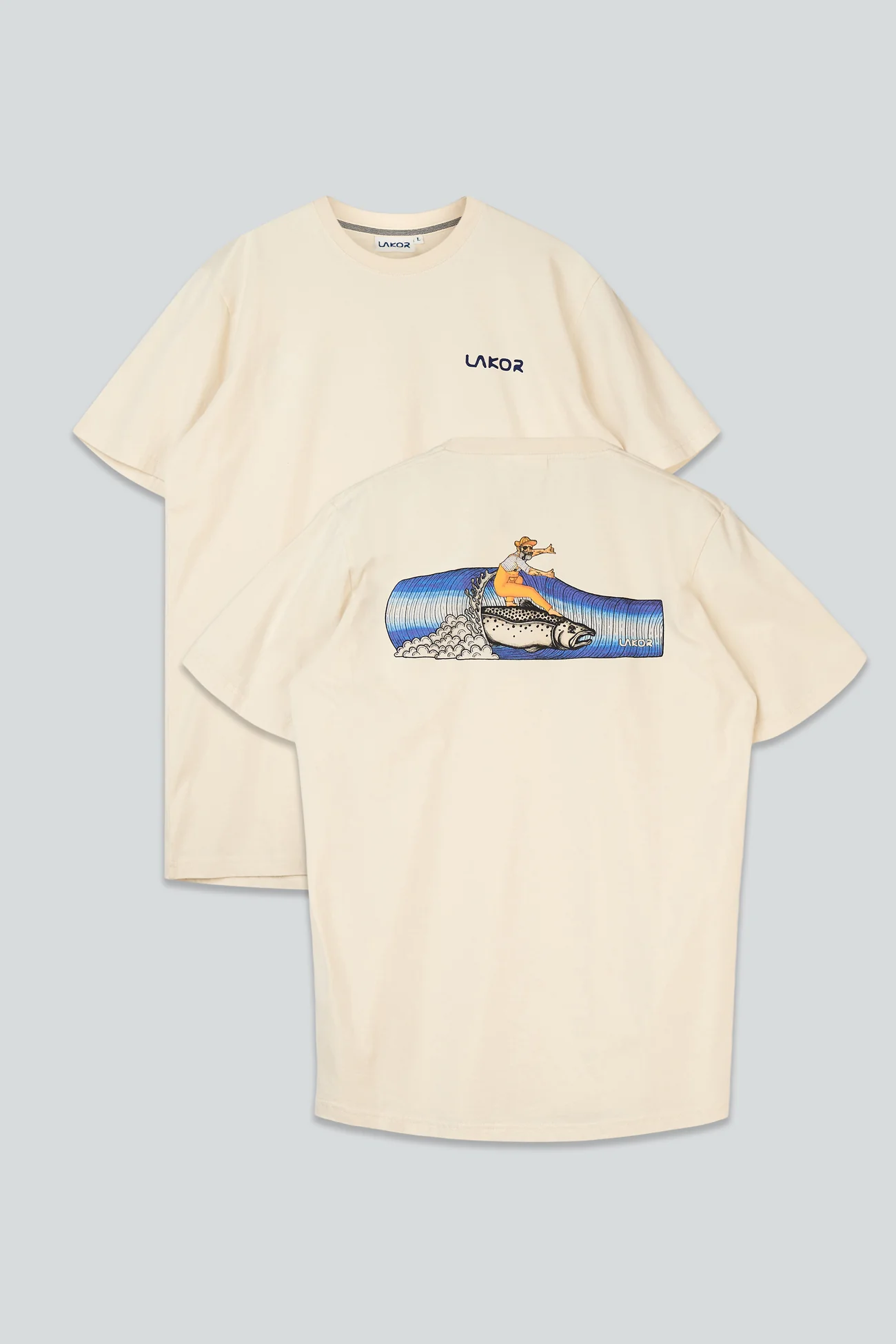 Lakor Salmon Surfer T-shirt Rainy Day - 3