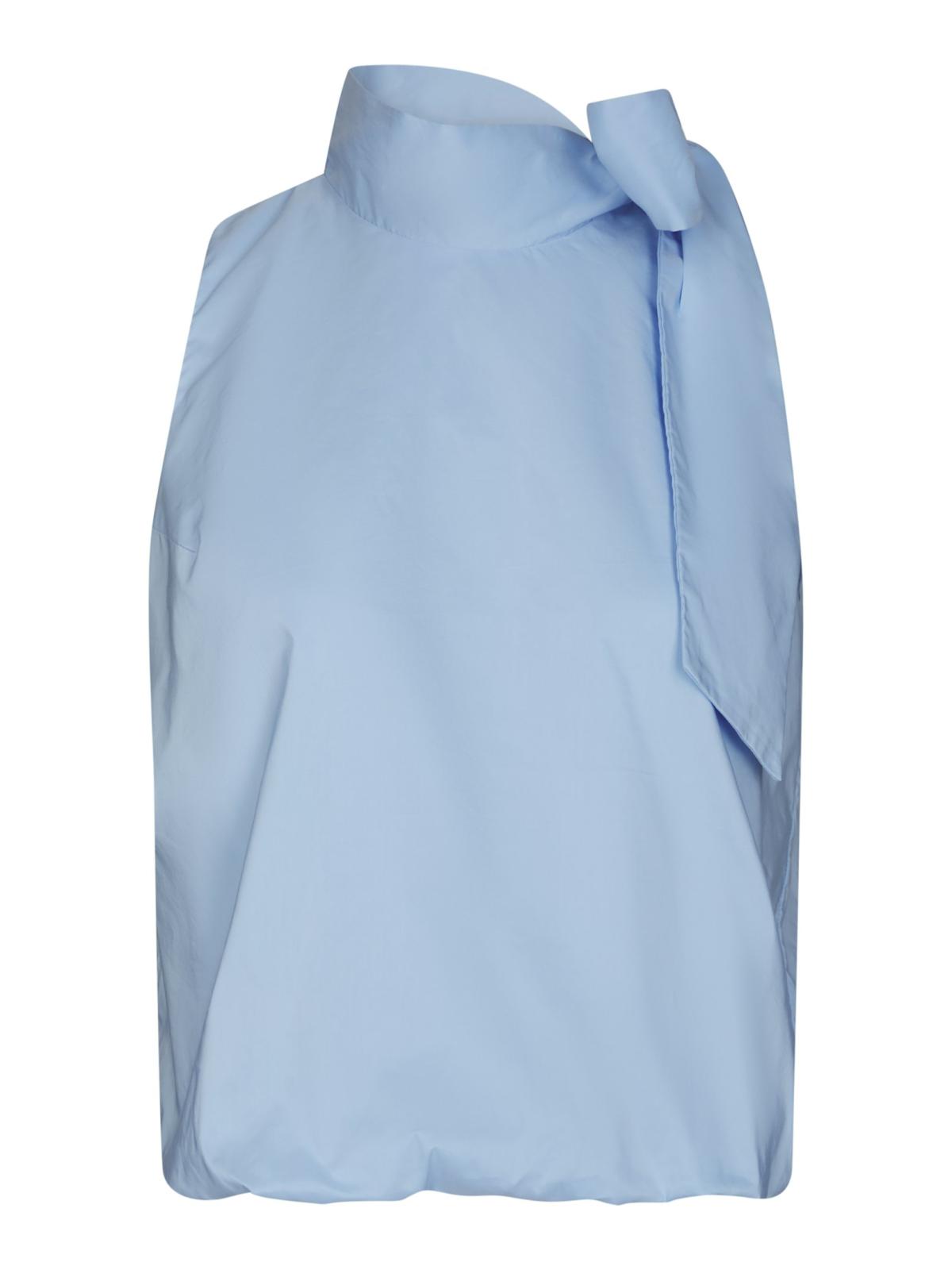 Neo Noir Veda Poplin Top, Light Blue