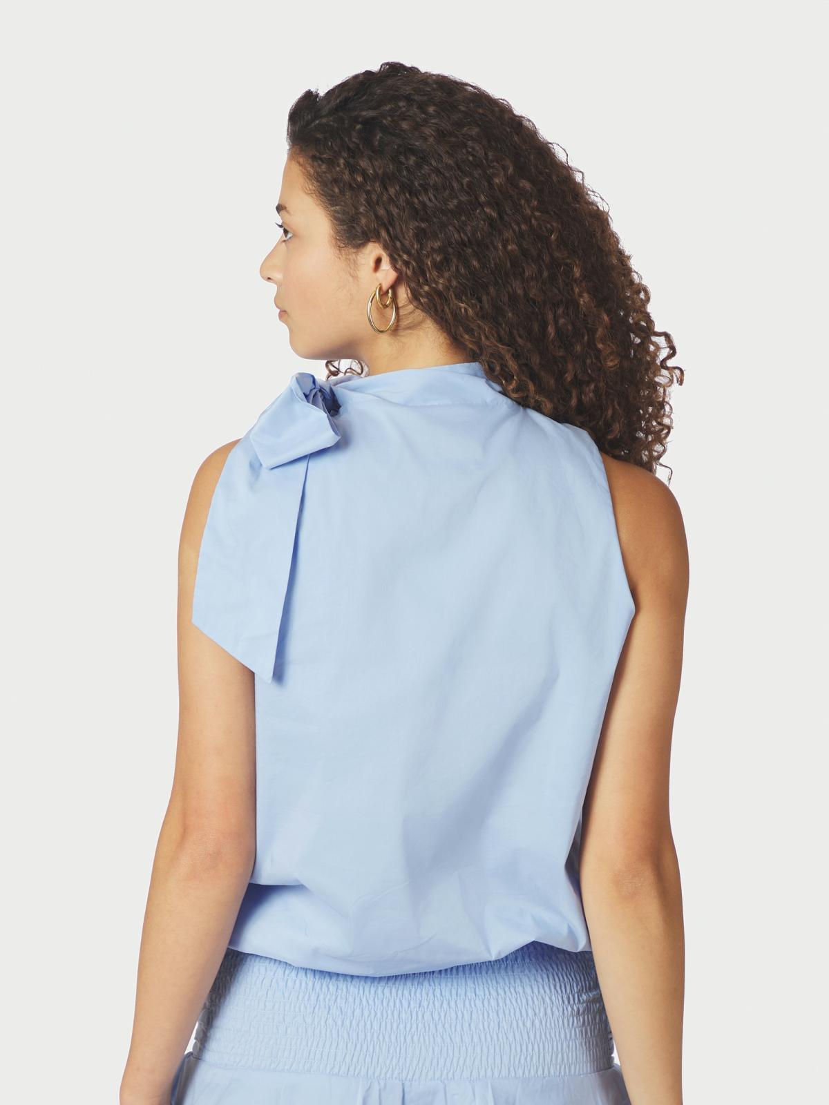 Neo Noir Veda Poplin Top, Light Blue - 4