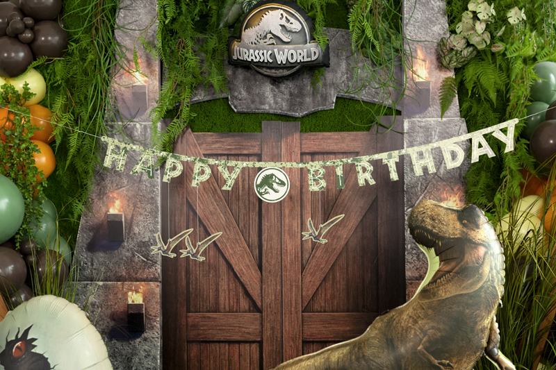Jurassic World Happy Birthday girlang till dinosauriekalas