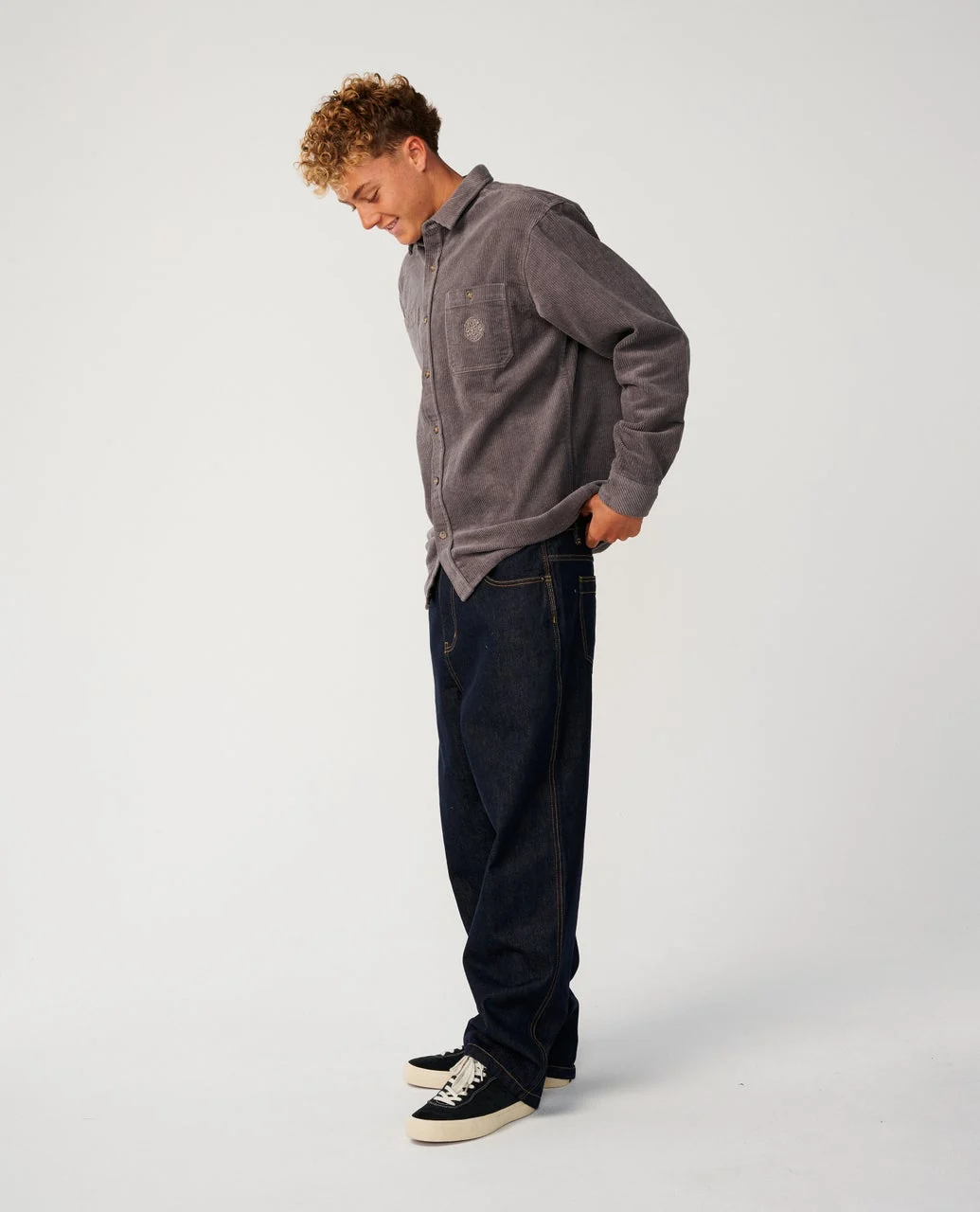 Rip Curl skjorta Premium surf cord l/s deep muschroom - 2