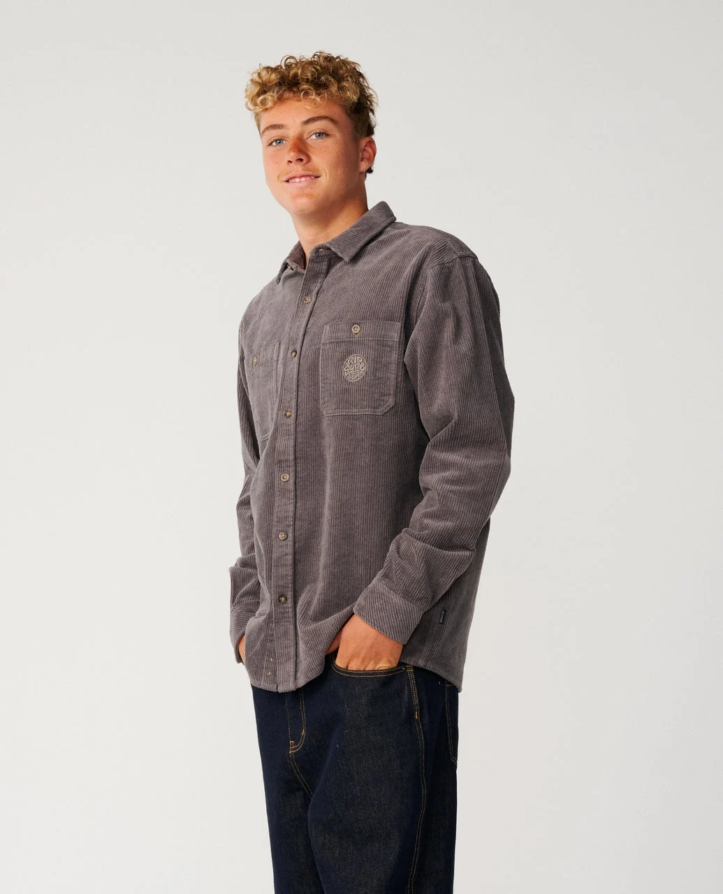 Rip Curl skjorta Premium surf cord l/s deep muschroom
