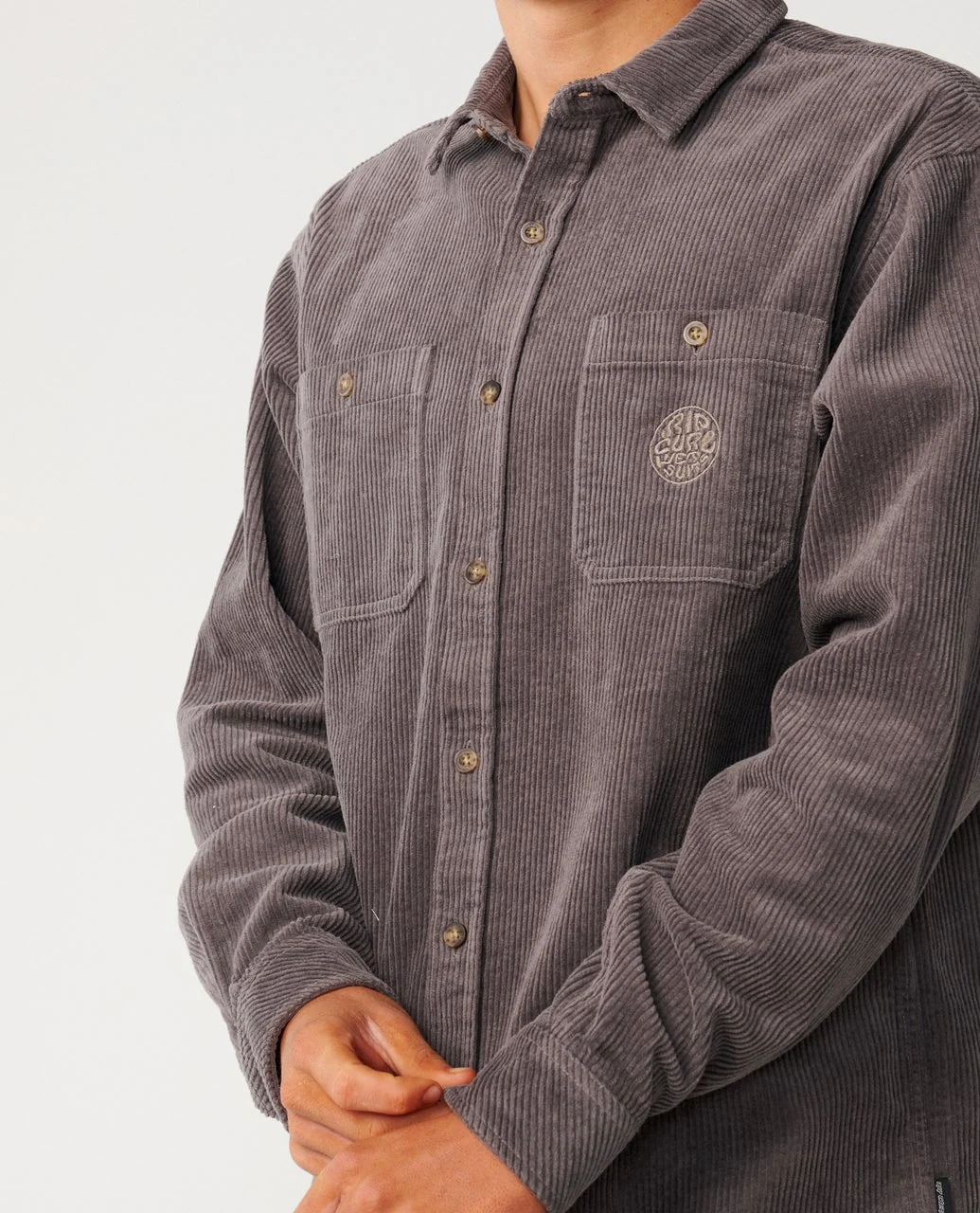 Rip Curl skjorta Premium surf cord l/s deep muschroom - 5