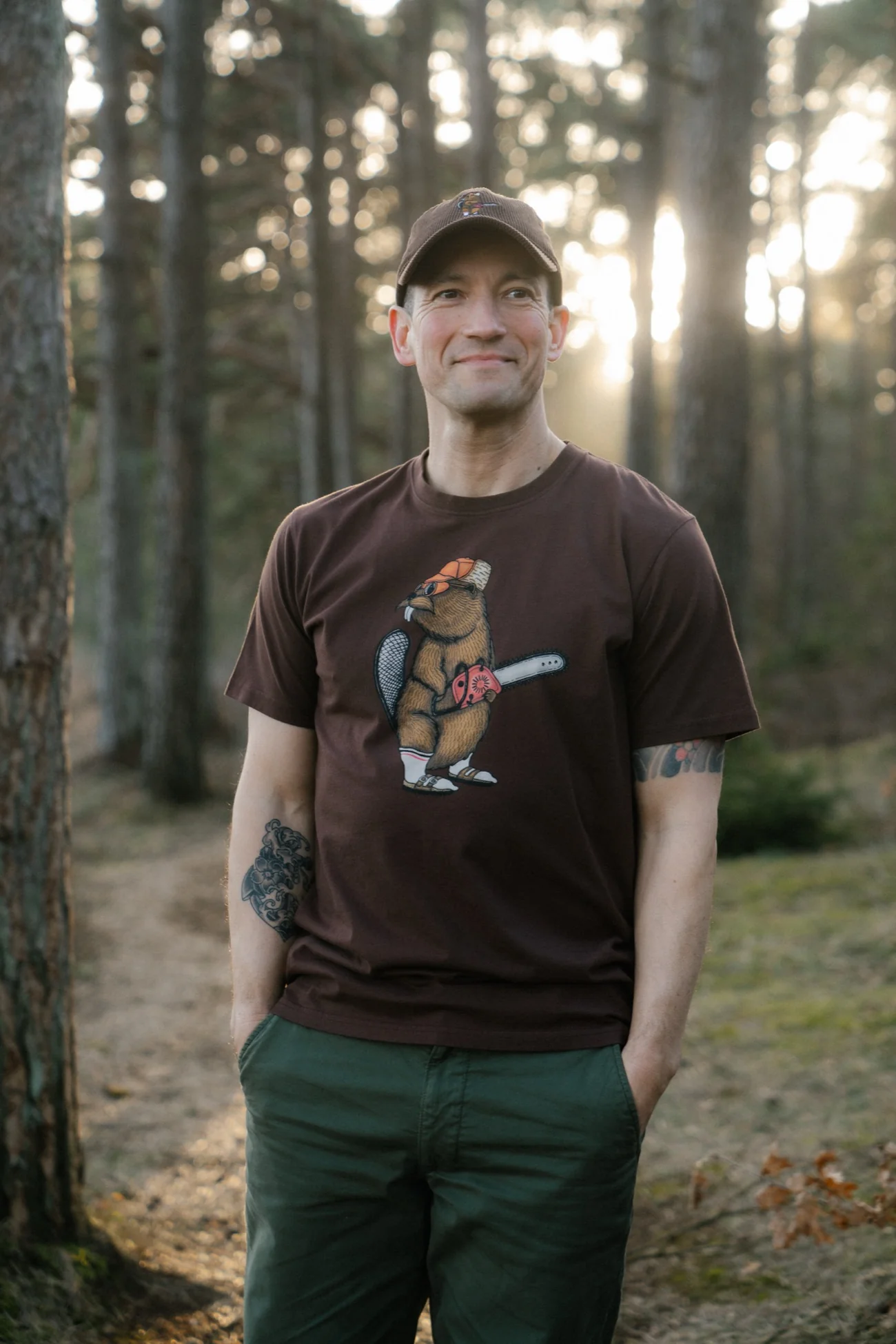 Lakor Lazy Lumber T-shirt Chicory Coffee - 3