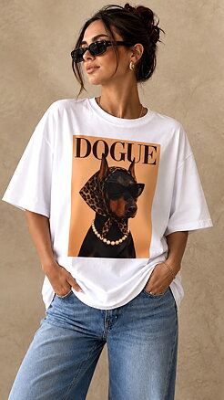 T-shirt DOGUE- vit