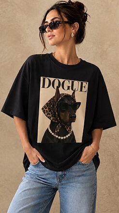 T-shirt DOGUE- svart
