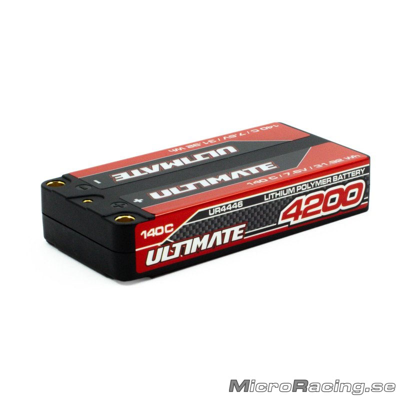 ULTIMATE  - Batteri LiPo, Graphene HV, Shorty, 2S 140C, 7.6V/4200mAh - 2