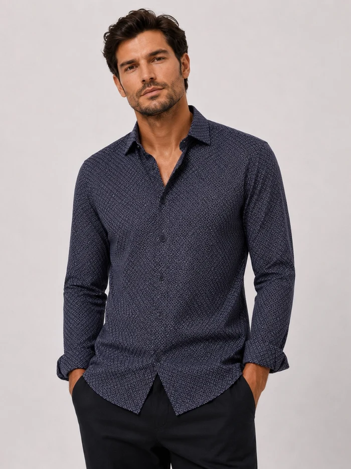 Clean Cut Emil AOP Stretch Shirt