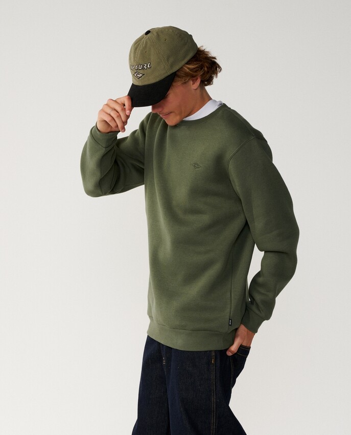 Rip Curl sweatshirt classic surf crew dark olive - 5