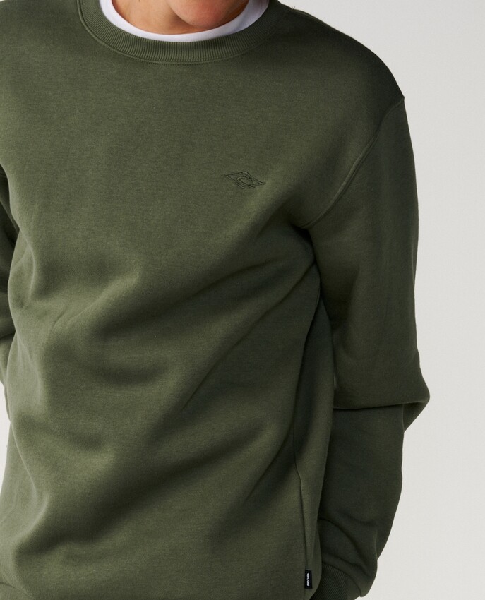 Rip Curl sweatshirt classic surf crew dark olive - 3