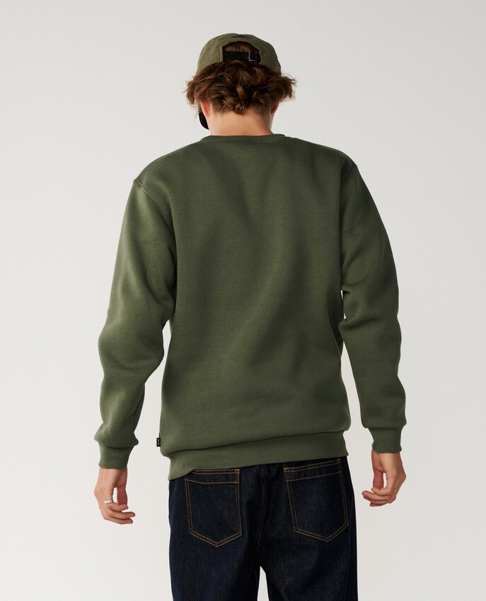 Rip Curl sweatshirt classic surf crew dark olive - 4