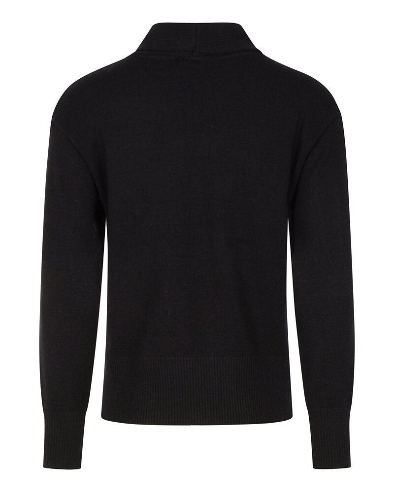 Jumper med knutkrage svart