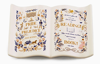 Pulteney Press : Jane Austen "There is no Enjoyment like Reading"   - Trinket Dish/Fat för smått