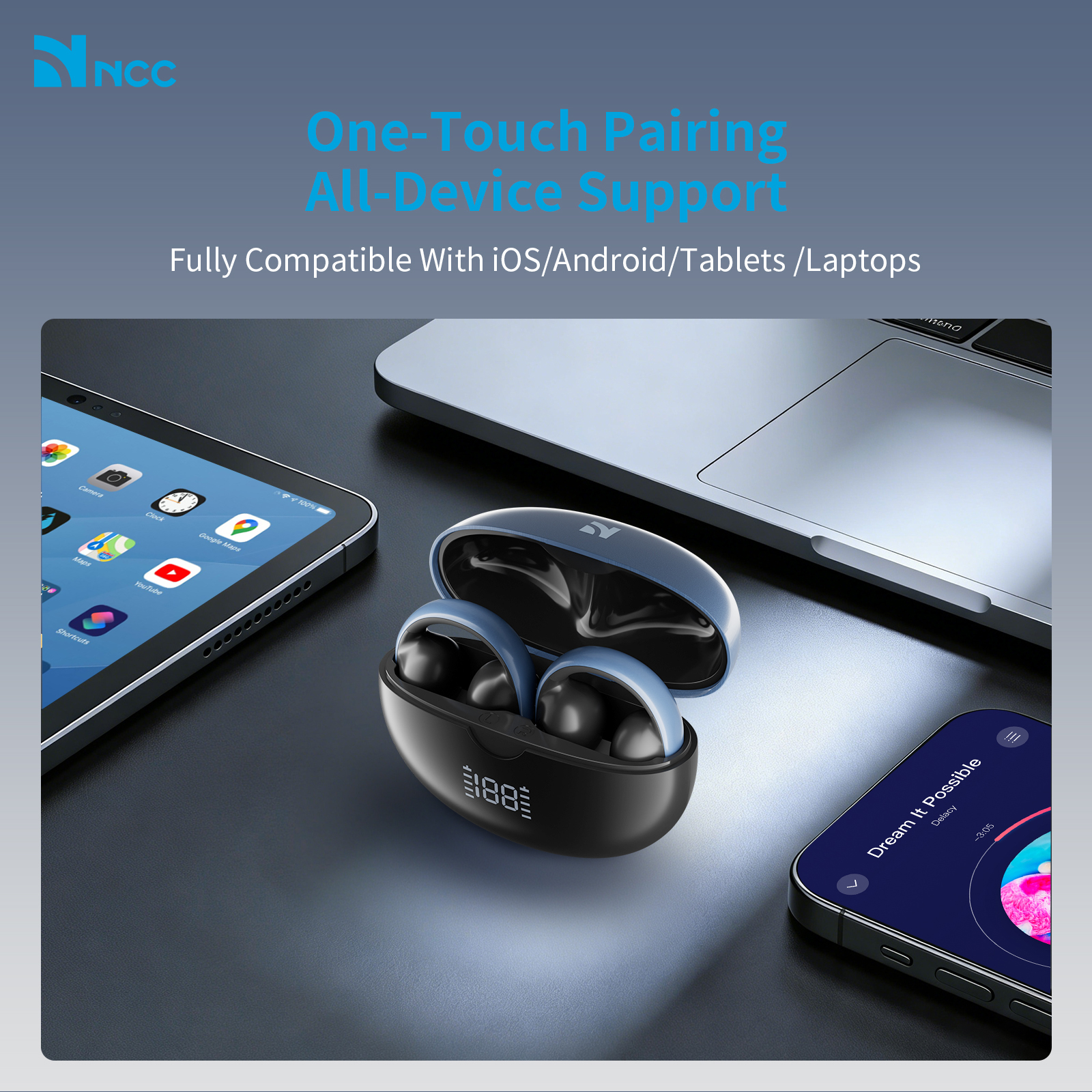  NCC Bluetooth Earbuds LY-0401 Black - 5