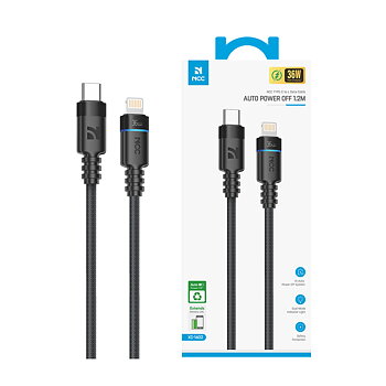 Smart Auto Power-Off Data Cable C TO L 36W 1.2M Black