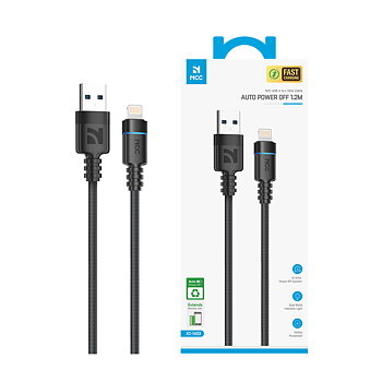 Smart Auto Power-Off Data Cable A TO L 12W 1.2M Black
