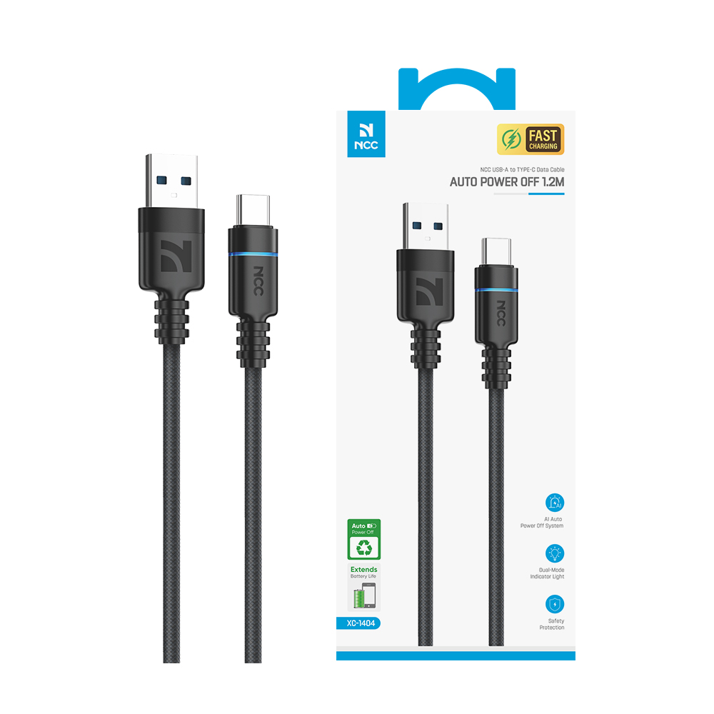 Smart Auto Power-Off Data Cable A TO C 18W 1.2M Black
