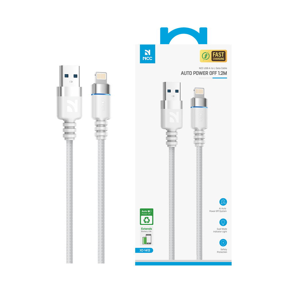 Smart Auto Power-Off Data Cable A TO L 12W 1.2M White