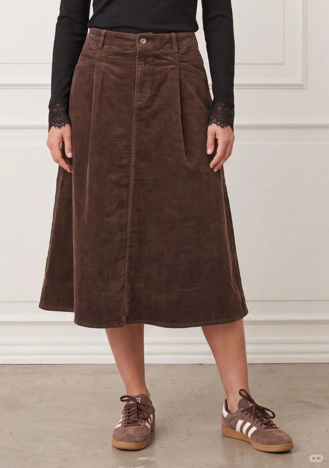 Barbel Corduroy Skirt - Washed Taupe - Isay
