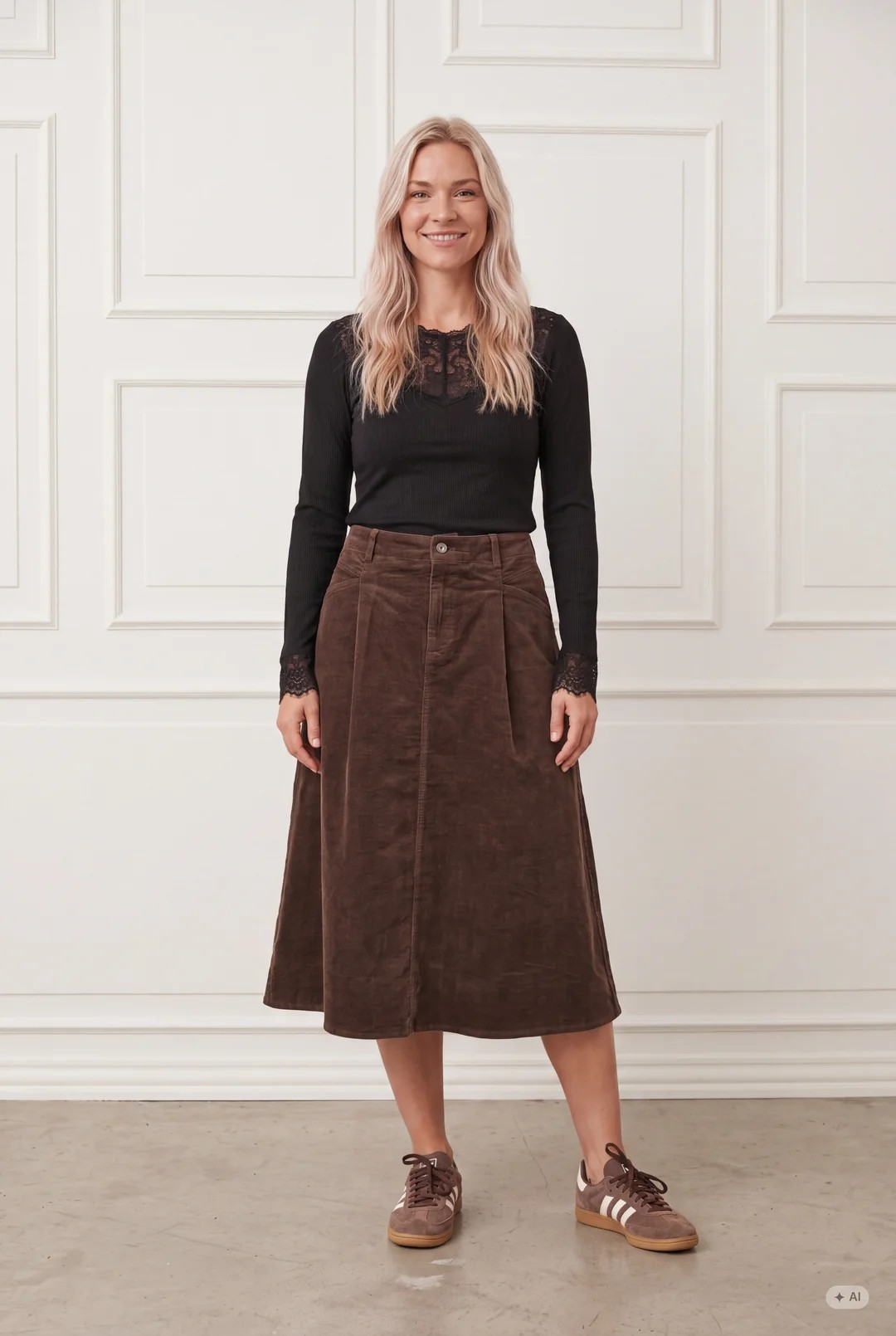 Barbel Corduroy Skirt - Washed Taupe - Isay
