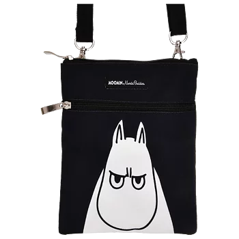 Mumin axelväska/passväska - Mumintrollet Surmulen, svart